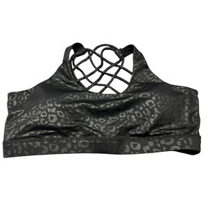 CVG Constantly Varied Gear Black Leopard Butterfly Back Bra
